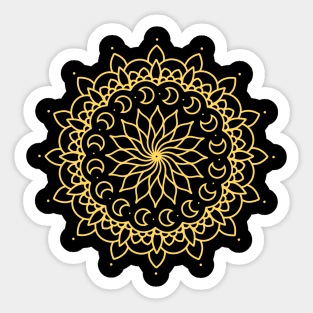 Golden mandala Sticker